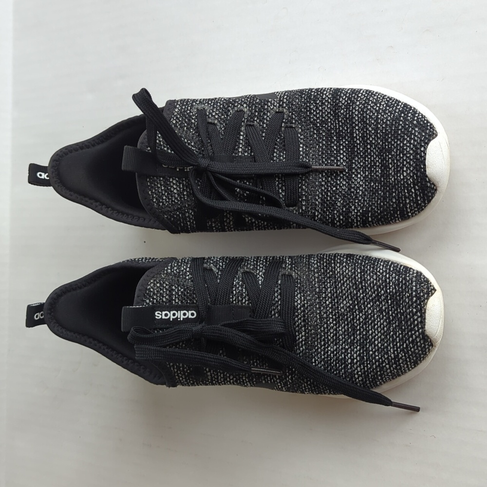 Adidas Cloud Foam Memory Footbed Lightweight Athletic Sneakers 7 Black White - Picture 14 of 14